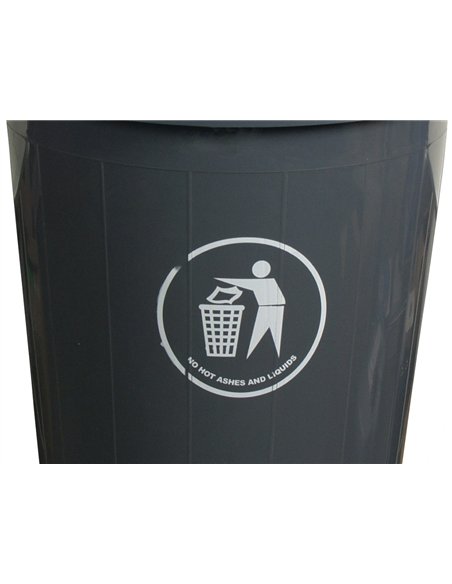 Poubelle q-connect plastique couvercle rond basculant 80l 760x450mm coloris gris.