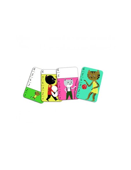 Jeu de bataille bata miaou djeco 36 cartes.
