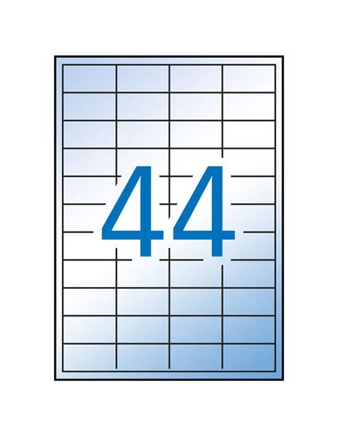 Étiquettes translucides résistantes aux intempéries Apli 48,5 x 25,4 mm, 100 feuilles