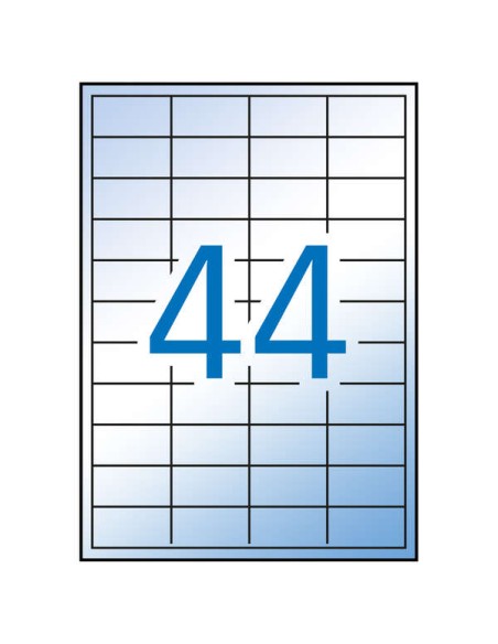 Étiquettes translucides résistantes aux intempéries Apli 48,5 x 25,4 mm, 100 feuilles