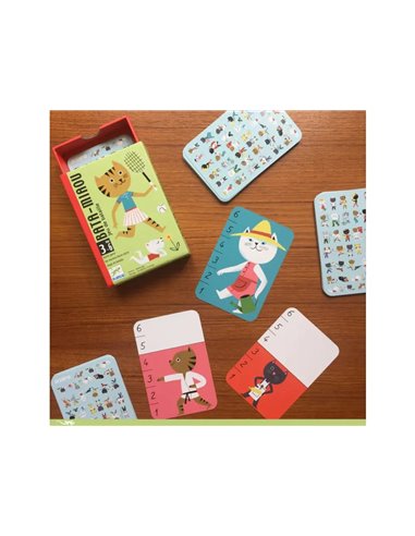 Jeu de bataille bata miaou djeco 36 cartes.