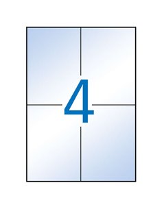 Étiquettes translucides résistantes aux intempéries Apli 105,0 x 148,0 mm, 20 feuilles