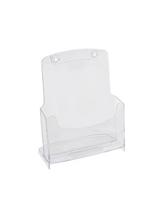 Porte-visuel q-connect présentation magazines revues fronton présentation arrière 1 compartiment format a4. 2