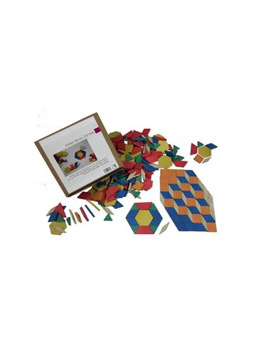 Lot de geomosaic blocs wissner pieces geometriques 6 formes et 6 couleurs 250 pieces 6 coloris assortis.