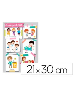 Panneau affichage pvc signaletique biz le respect c'està 21x30cm.