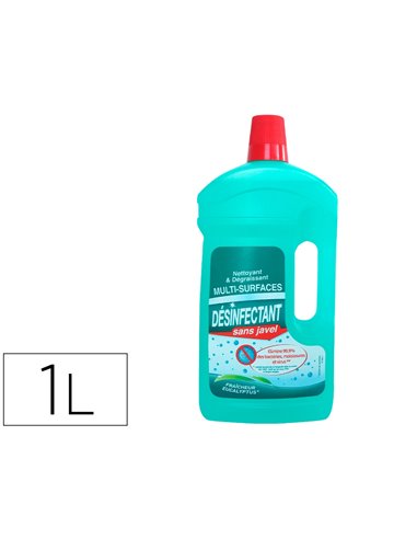 Nettoyant desinfectant coldis degraissant sans javel multi-surface capacite 1l.