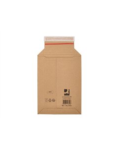 Pochette d'expedition q-connect carton 100% recycle et recyclable fermeture auto-adhesive 314x252x72mm coloris kraft. 2