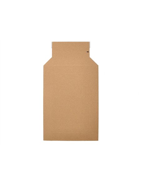 Pochette d'expedition q-connect carton 100% recycle et recyclable fermeture auto-adhesive 252x167x72mm coloris kraft.