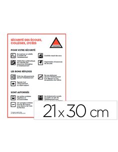 Panneau de signalisation vigipirate pvc signaletique biz sécurité des écoles collèges et lycées 21x30cm.