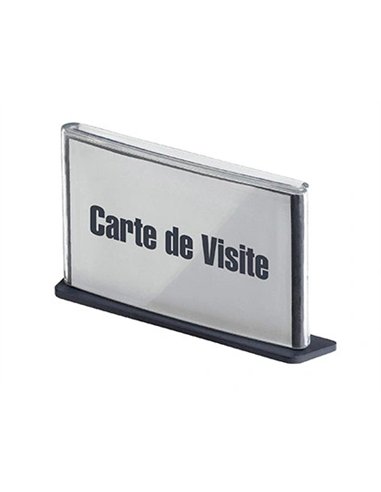 Plaque signalisation paperflow polystyrène format carte de visite coloris anthracite.