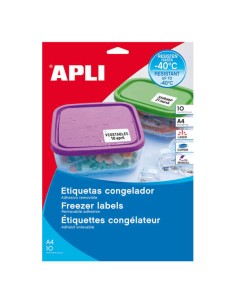 Étiquettes blanches Apli Spécial Congélateur 210 x 148 mm 10 feuilles