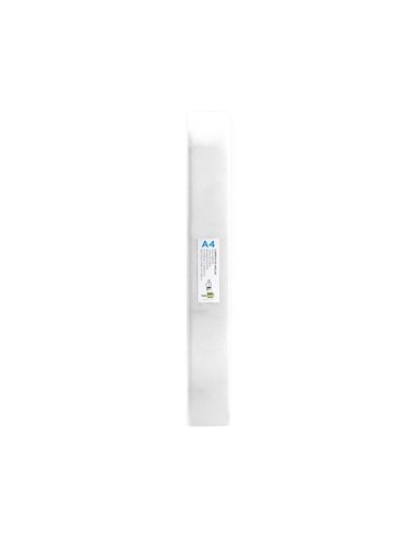 Classeur liderpapel 4 anneaux 40mm a4 polypropylene dos 55mm porte-cartes de visite coloris transparent.