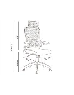 Chaise direction q-connect sorrento maille base metallique haut max 1320 larg 650 prof 600mm roues premium bleu-gris. 2