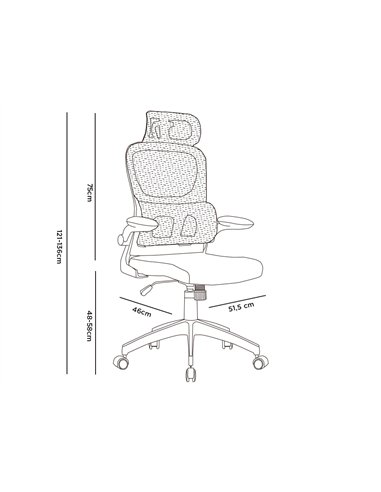 Chaise direction q-connect sorrento maille base metallique haut max 1320 larg 650 prof 600mm roues premium bleu-gris.