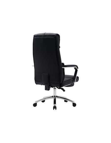 Chaise direction q-connect ravenna simil cuir base metallique haut max 1300 larg 550 prof 510mm roues premium noir.