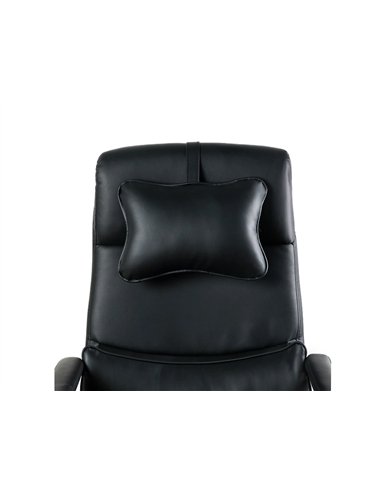 Chaise direction q-connect ravenna simil cuir base metallique haut max 1300 larg 550 prof 510mm roues premium noir.