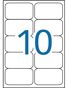 Lot de 200 étiquettes résistantes aux intempéries Apli - Dimensions : 99,1 x 57 mm - 20 feuilles de 10 étiquettes - Adhésif perm