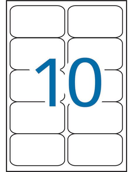 Lot de 200 étiquettes résistantes aux intempéries Apli - Dimensions : 99,1 x 57 mm - 20 feuilles de 10 étiquettes - Adhésif perm