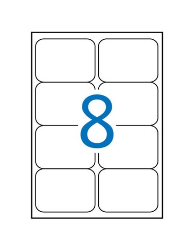 Étiquettes blanches résistantes aux intempéries Apli 99,1 x 67,7 mm, 20 feuilles