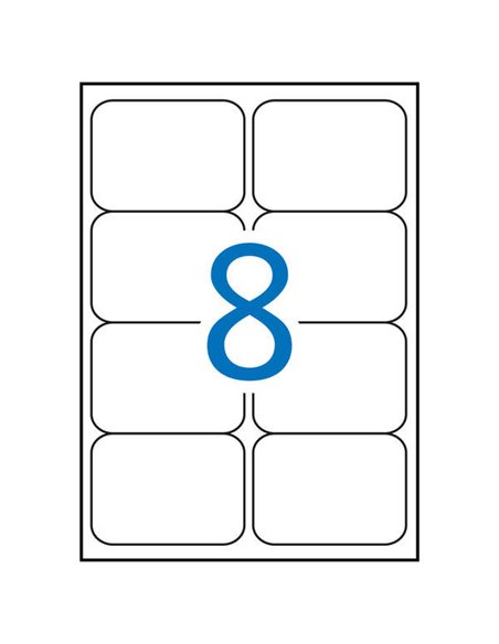 Étiquettes blanches résistantes aux intempéries Apli 99,1 x 67,7 mm, 20 feuilles