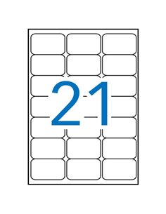 Étiquettes blanches résistantes aux intempéries Apli 63,5 x 38,1 mm, 20 feuilles