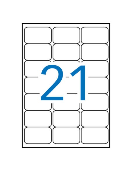 Étiquettes blanches résistantes aux intempéries Apli 63,5 x 38,1 mm, 20 feuilles