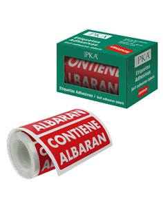 Rouleau de 200 étiquettes adhésives Dohe avec bon de livraison - 100 x 50 mm - Lettres blanches sur fond rouge - Idéal pour l'ex
