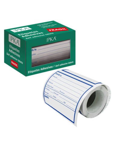 Rouleau de 200 étiquettes d'expédition pré-imprimées Dohe - 109 x 82 mm - Idéal pour l'expédition de colis