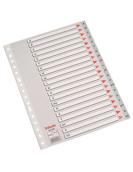 Index alphabétique en plastique Esselte A-Z multi-trous - Format folio - Index en carton