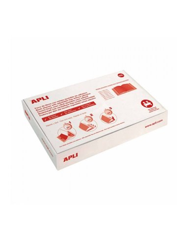 Boîte de 100 protège-cahiers Apli 295 mm PVC 130 microns - Rabat auto-ajustable - Doublure facile en 3 étapes - Transparent