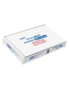 Boîte de 100 protège-livres Dohe - Rabat adhésif repositionnable - Format 28 x 53 cm - Matériau PVC 120 microns