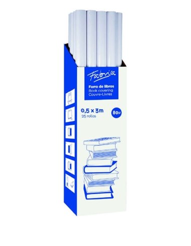 Rouleau de protège-livres Fabrisa 80µ 0,5x3m - Polypropylène - Haute résistance aux rayures et aux marques