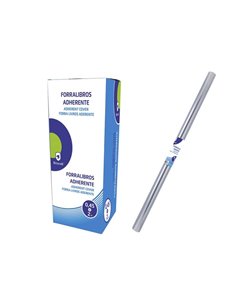 Serre-livres adhésif Bismark en PVC 2 m x 45 cm - Revêtement plastique adhésif - Transparent