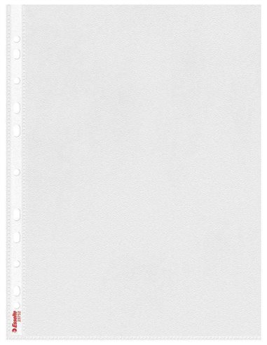 Lot de 100 pochettes multi-perforations Esselte A4 0,07 mm - Ouverture par le haut - 11 trous - Finition transparente rugueuse