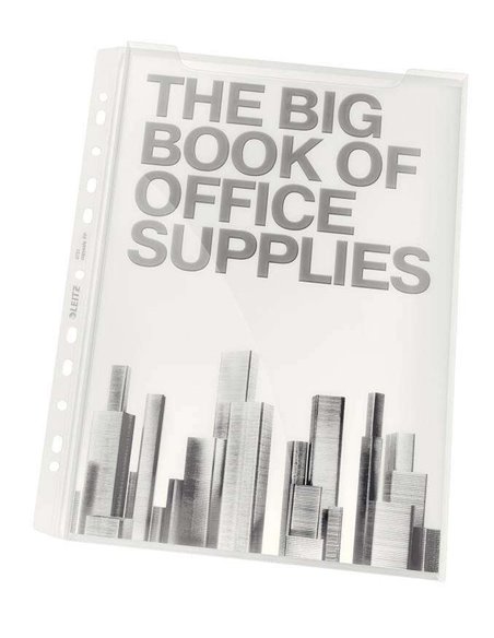 Lot de 5 pochettes à soufflet extensibles Premium Leitz A4 en polypropylène 18 microns - Grande capacité jusqu'à 200 feuilles A4