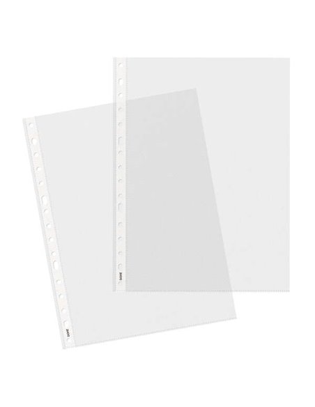 Dohe Basic Pack de 100 pochettes multi-perforations A4 16 trous - Polypropylène brut - Qualité de base