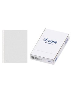 Boîte de 100 pochettes multi-perforations Dohe Premium 80 microns A4 - 16 trous - Polypropylène brut - Transparent