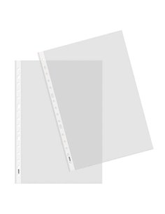 Pochettes multi-trous Dohe 100 avec 16 trous - 100 x 100 mm - Polypropylène transparent, motif peau d'orange et cristal