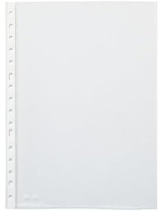 Lot de 100 pochettes folio transparentes multi-perforées Pardo 60 microns - Finition peau d'orange - Renfort blanc
