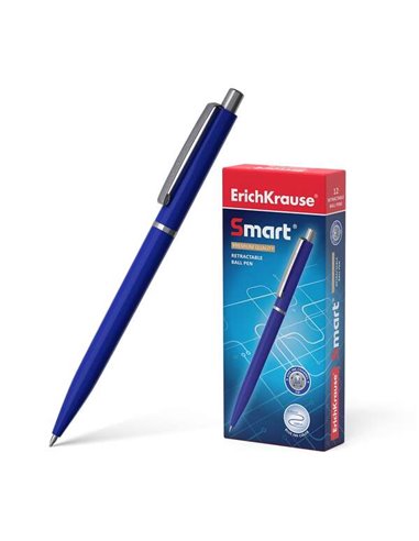 Stylo à bille automatique intelligent Erichkrause - Rechargeable avec clip métallique - Pointe de 0,7 mm - Encre à séchage rapid