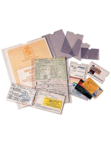 Lot de 100 porte-cartes Esselte, format 93 x 138 mm, finition lisse transparente