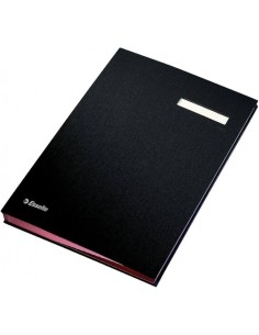 Porte-documents Esselte Signature avec 10 intercalaires - Couvertures doublées de plastique - Fenêtre transparente dans l'interc