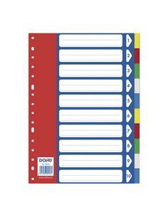 Intercalaires Dohe pour classeurs et chemises à anneaux - 120 microns - 16 trous multi-perforations - Pochette individuelle auto