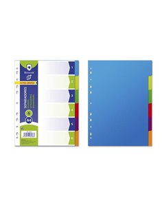 Lot de 6 intercalaires Bismark - Format A4 - Extra épais - En polypropylène - Couleurs assorties