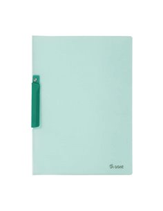 Chemise Dohe avec clip pivotant, format A4, en polypropylène translucide 450 microns, couleur verte