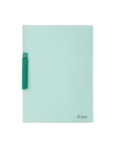 Chemise Dohe avec clip pivotant, format A4, en polypropylène translucide 450 microns, couleur verte