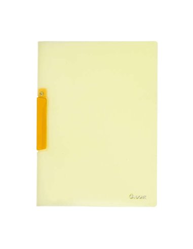 Dossier Dohe avec clip pivotant, format A4, en polypropylène translucide 450 microns, couleur jaune