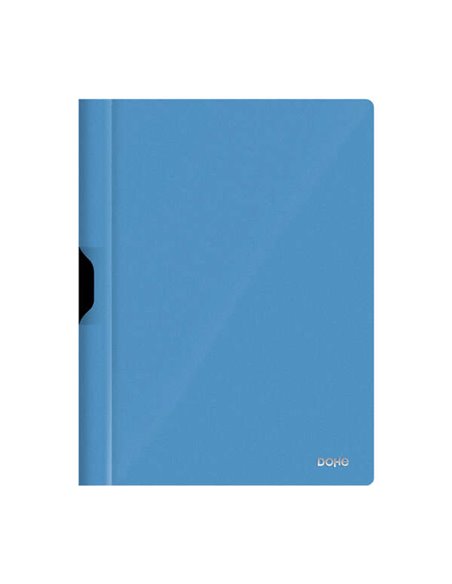 Chemise Dohe avec clip métallique - Format A4 - En polypropylène opaque 350 microns - Couleur bleue