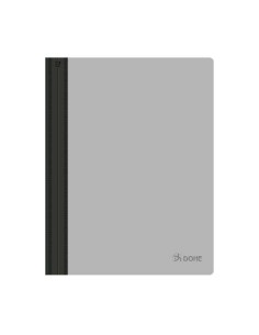 Chemise Dohe format A4 avec attache métallique - Dos rigide - Couverture transparente 150 microns - Dos opaque 180 microns