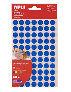 Sachet de 1 032 autocollants Apli à formes géométriques - Adhésif permanent - Sans solvant - Idéal pour les écoles maternelles -